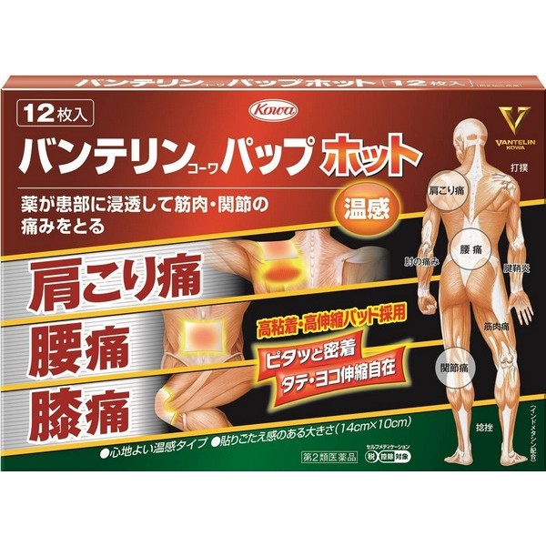 【第2類医薬品】【２０個セット】 興和 バンテリンコーワパップホット 12枚入×２０個セット 【正規品】【ori】　コーワ