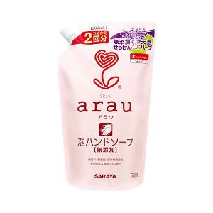 【１８個セット】【１ケース分】 arau.(アラウ) 泡ハンドソープ 500mL &times;１８個セット　１ケース分 【正規品】【mor】【ご注文後発送までに2週間前後頂戴する場合がございます】｜ソレイユ店