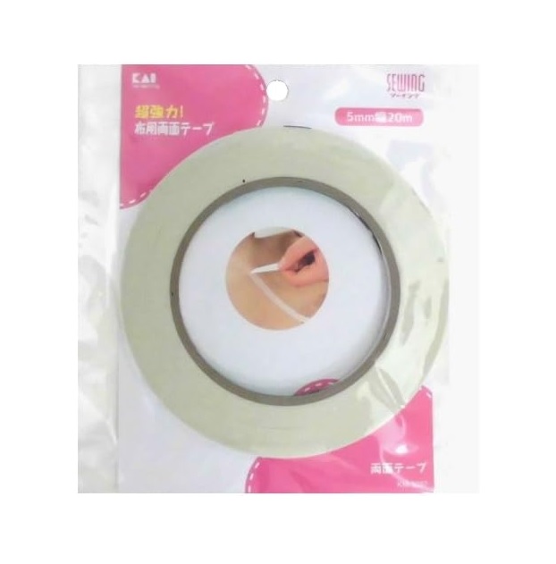 【１２０個セット】【１ケース分】 貝印 ソーイング 布用両面テープ(5mm&times;20m)&times;１２０個セット　１ケース分【正規品】【mor】【ご注文後発送までに2週間前後頂戴する場合がございます】｜ソレイユ店
