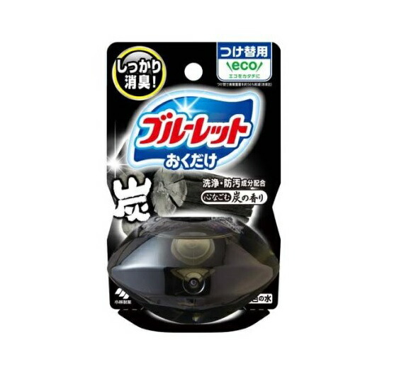 【４８個セット】【１ケース分】 小林製薬 液体ブルーレットおくだけ つけ替用 心なごむ炭の香り(70ml)×４８個セット　１ケース分　【正規品】【t-5】