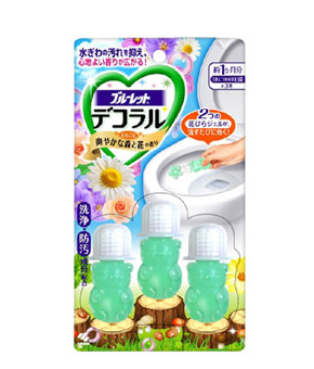 【５６個セット】【１ケース分】 ブルーレットデコラル 心なごむ爽やかな森と花の香り 7.5g×3本 ×５６個セット １ケース分【正規品】