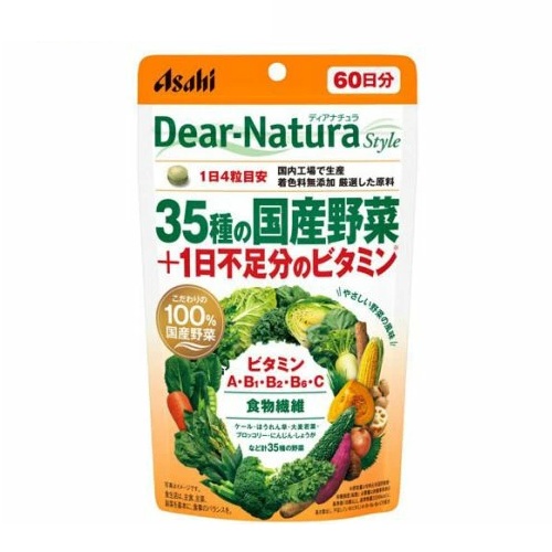 【３０個仕かける】 アサヒ ディアナチュラスタイル 35種の国産蔬菜+1日不十分さ分のヴィタミン 60日分(240粒)×３０個仕かける【決まり品】※楽にする税率客体品 ダイエット・健康-サプリメント-マルチビタミン