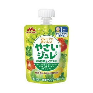 【２０個セット】 森永 フルーツでおいしいやさいジュレ 緑の野菜とくだもの 70g×6個入×２０個セット【正規品】【s】※軽減税率対象品