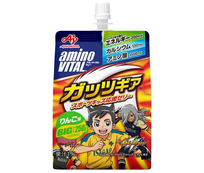 【５個セット】 味の素 アミノバイタルゼリードリンク アミノ酸ガッツギア りんご味(250g*24個入)&times;５個セット 【正規品】【s】※軽減税率対象品｜ソレイユ店
