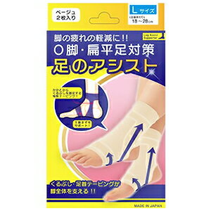 【１００個書き割り】【１容れもの分】 美脚足の助けること ベージュ 2枚入り口・入口 L大いさ（足関節まわり18～28糎）  ×１００個書き割り １容れもの分 【定まり品】【dcs】