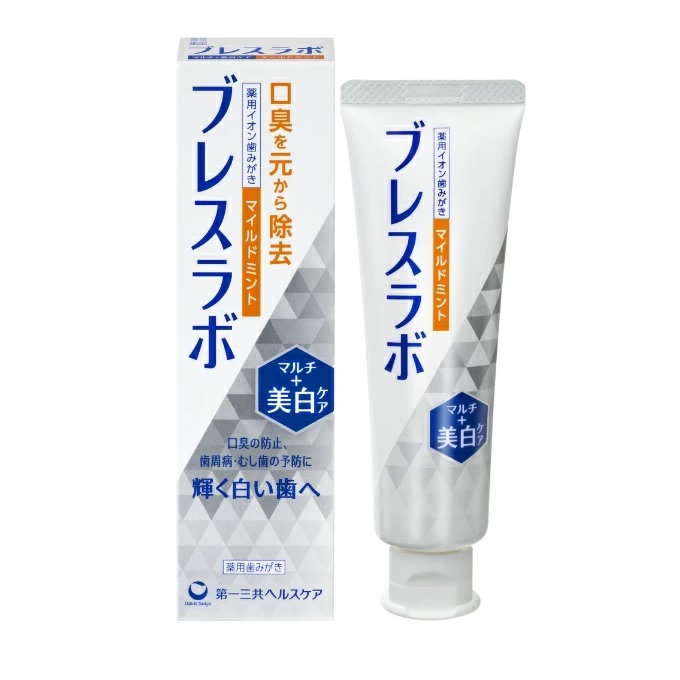 【10個セット】第一三共ヘルスケア ブレスラボ マルチ+美白ケア マイルドミント 90g×10個セット 【正規品】|ソレイユ店