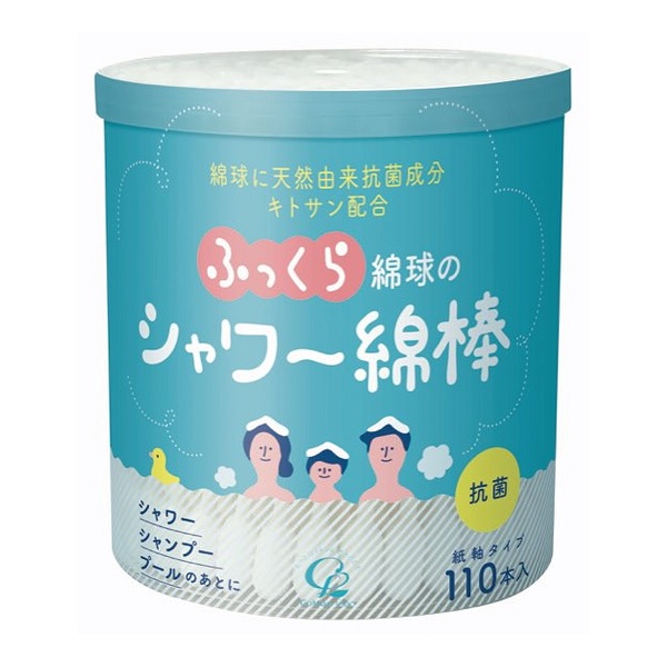市場 １２０個セット １ケース分 コットンラボ ふっくら綿球のシャワー綿棒 110本入×１２０個セット