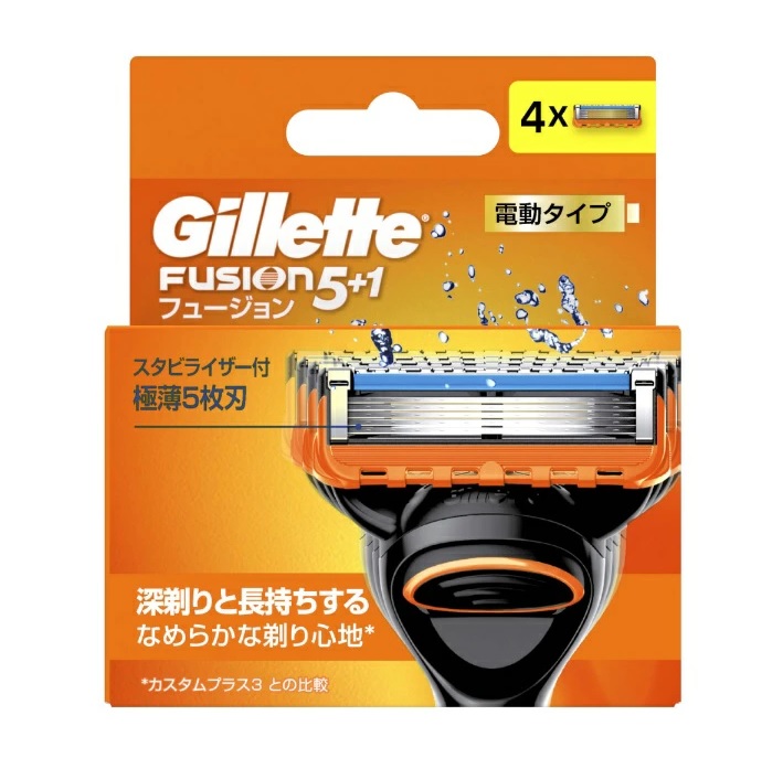 PG ジレット フュージョン 電動タイプ 替刃(4個入)×40個セット 1ケース分