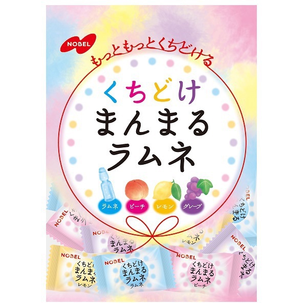 【４８個セット】【１ケース分】 ノーベル製菓 まんまるラムネ 80g ×４８個セット　１ケース分 【正規品】【dcs】 ※軽減税率対象品