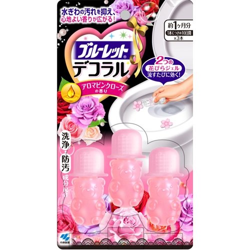 【５６個セット】 ブルーレット デコラル アロマピンクローズの香り 7.5g&times;3本入&times;５６個セット　１ケース分 【正規品】【dcs】｜ソレイユ店