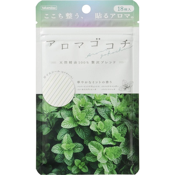 【１０個セット】タカミツ アロマゴコチ ミント 華やかなミントの香り 18枚入×１０個セット 【正規品】【ori】