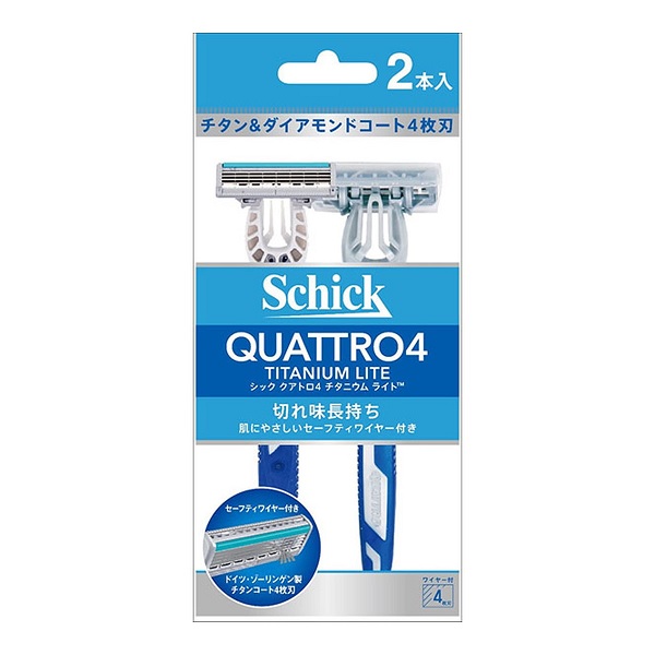 【２０個セット】シック クアトロ4 チタニウムライト 2本入×２０個セット 【正規品】【k】【mor】【ご注文後発送までに2週間前後頂戴する場合がございます】【t-9】