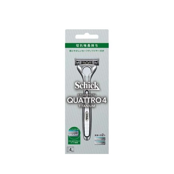 【５個セット】シック クアトロ4 チタニウム ホルダー 本体+刃2個付(1セット)×５個セット 【正規品】【k】【mor】【ご注文後発送までに1週間前後頂戴する場合がございます