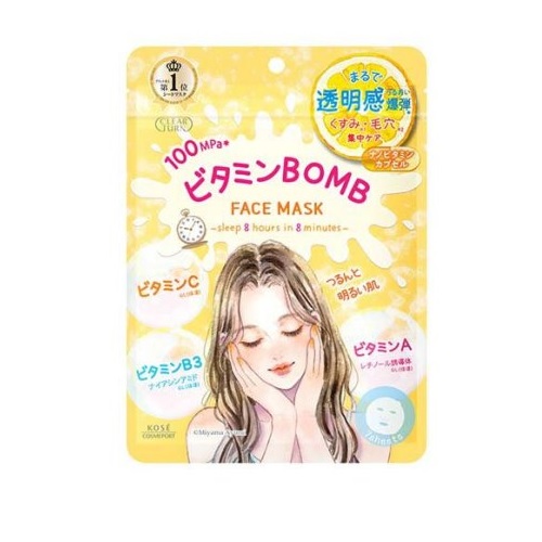 【４８個セット】【１ケース分】 コーセー クリアターン ビタミンBOMBマスク(7枚入)×４８個セット　１ケース分　【正規品】