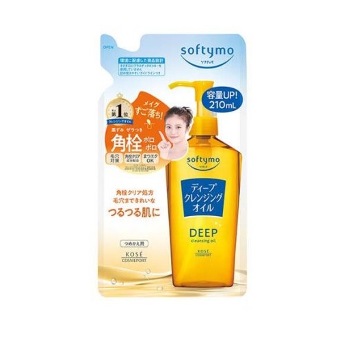 【３６個セット】【１ケース分】 コーセー ソフティモ ディープ クレンジングオイル つめかえ(210ml)×３６個セット　１ケース分　【正規品】