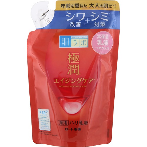 【10個セット】 ロート製薬 肌ラボ 極潤 薬用ハリ乳液 つめかえ用(140ml)×10個セット 【正規品】|ソレイユ店