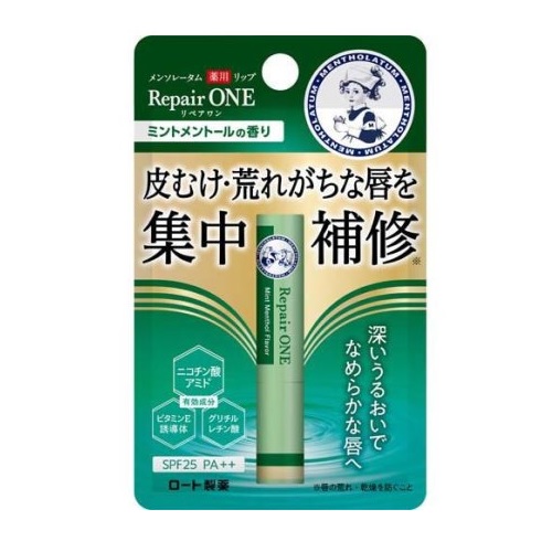 【２００個書き割り】【１容れもの分】 ロート製薬 メンソレータム 薬用下唇 リペアワン ペパーミントメントールの芳ばしさ(2.3g) ×２００個書き割り １容れもの分 【定め事品】【dcs】
