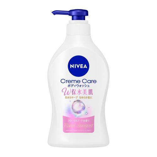【２０個セット】 ニベア クリームケア ボディウォッシュ W保水美肌 フローラルブーケの香り ポンプ(470ml)×２０個セット 【正規品】
