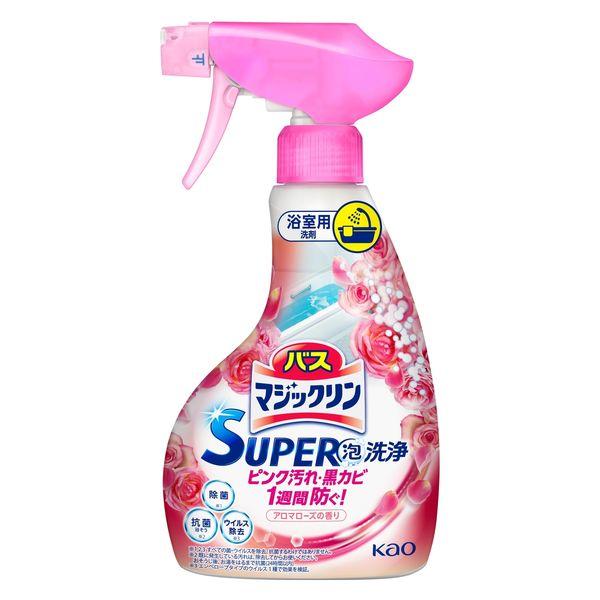 【１２個セット】【１ケース分】 バスマジックリン お風呂用洗剤 スーパー泡洗浄 アロマローズの香り 本体(350ml)×１２個セット　１ケース分【正規品】