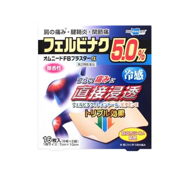 【第2類医薬品】【２０個セット】 テイコクファルマケア オムニードFBプラスターα(8枚*2袋入)×２０個セット【正規品】※セルフメディケーション税制対象品
