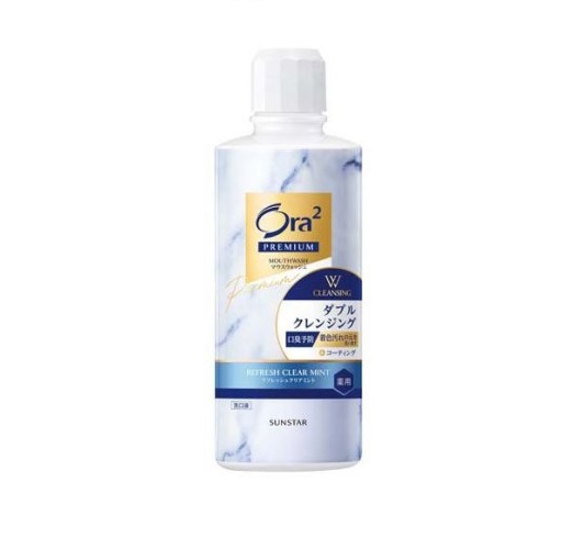 【20個セット】 サンスター オーラツー プレミアムマウスウォッシュ Wクレンジング リフレッシュクリアミント(550ml)×20個セット 【正規品】|ソレイユ店