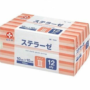 【２０個セット】【１ケース分】 白十字 ステラーゼ 10cm*10cm タイプIII 12折(100枚入)×２０個セット　１ケース分【正規品】【mor】【ご注文後発送までに2週間前後頂戴する場合がございます】