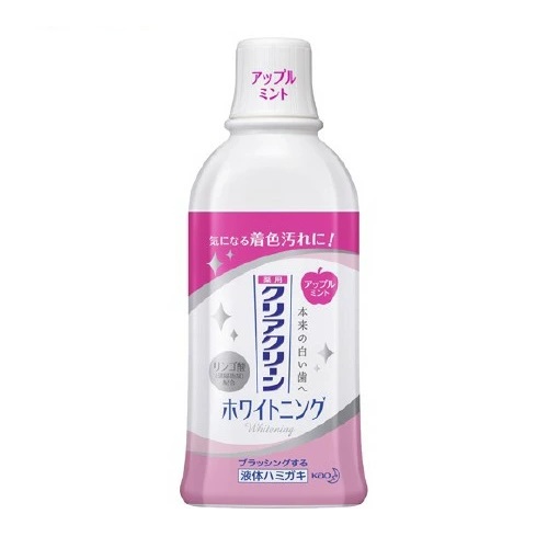 【１２個セット】【１ケース分】 花王 クリアクリーン ホワイトニング 薬用デンタルリンス アップルミント(600ml)×１２個セット　１ケース分【正規品】 5,139円