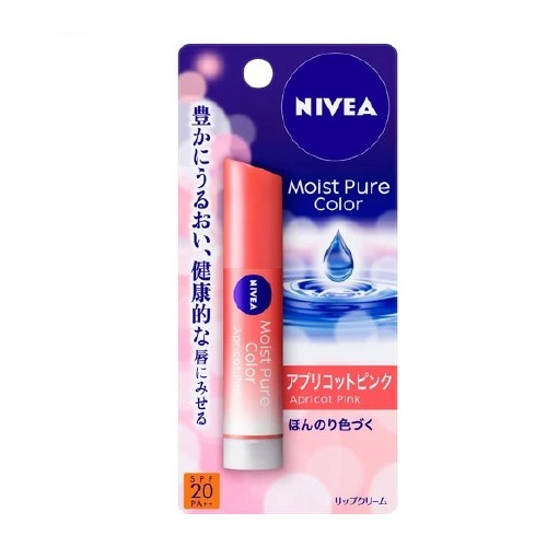 【４８個書き割り】【１容れもの分】 名取り草 ニベア モイストピュアカラーリップ アプリコットピンク(3.5g)×４８個書き割り １容れもの分【定め事品】