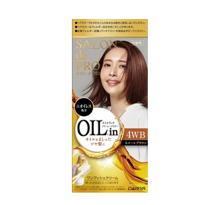 【１０個セット】 ダリヤ サロンドプロ オイルリッチクリーム ヘアカラー 白髪用 スイートブラウン4WB(56g+44g)×１０個セット【正規品】
