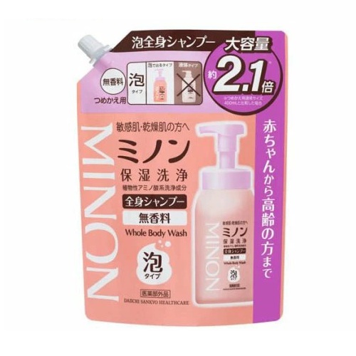 【２０個書き割り】 第一三共ヘルスケア ミノン 体制シャンプー 泡手合い つめかえ(800ml)×２０個書き割り【定め事品】