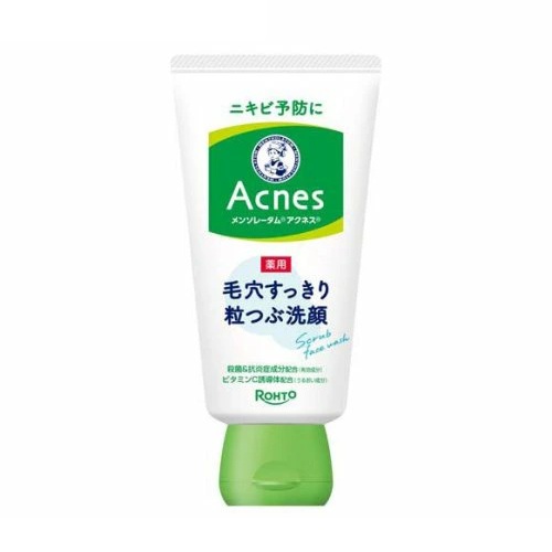 【６０個セット】【１ケース分】 ロート製薬 メンソレータム アクネス 薬用毛穴すっきり 粒つぶ洗顔(130g)×６０個セット　１ケース分【正規品】