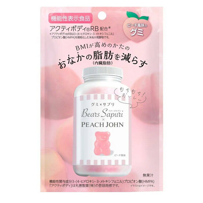 【１２０個セット】【１ケース分】 ベアーズサプリ×PEACHJOHN ピーチ風味(60g)×１２０個セット　１ケース分【正規品】※軽減税率対象品【t-12】