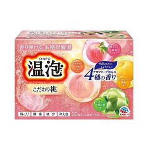 【１２個セット】【１ケース分】 アース製薬 温泡 入浴剤 炭酸湯 こだわり桃(20錠)×１２個セット　１ケース分【正規品】