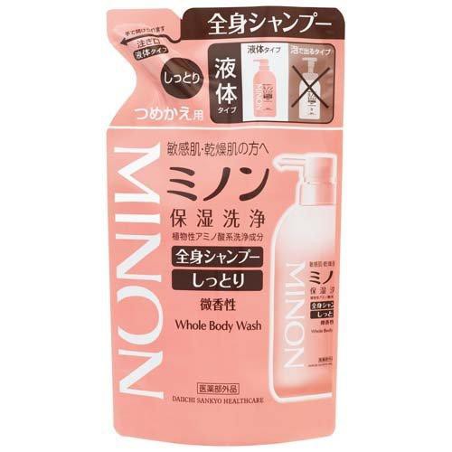 【１０個セット】 ミノン 薬用全身シャンプー しっとりタイプ つめかえ用 380ml&times;１０個セット 【正規品】【医薬部外品】｜ソレイユ店