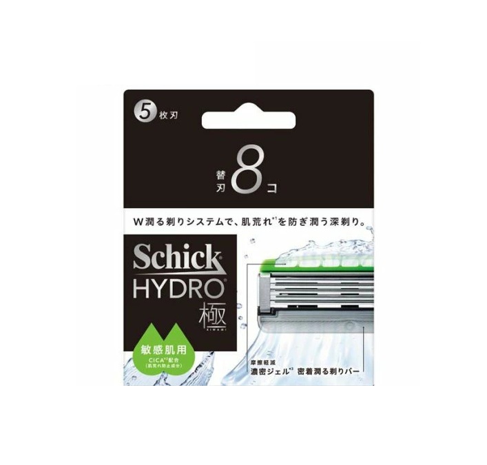 【５個セット】 シック ハイドロ極 敏感肌 替刃(8個入)&times;５個セット【正規品】【k】【ご注文後発送までに2週間前後頂戴する場合がございます】｜ソレイユ店