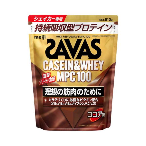 【１０個書き割り】 ザバス カゼイン＆ホエイMPC100 チョコレート味(810g)×１０個書き割り 【定め事品】※楽にする税率客体品