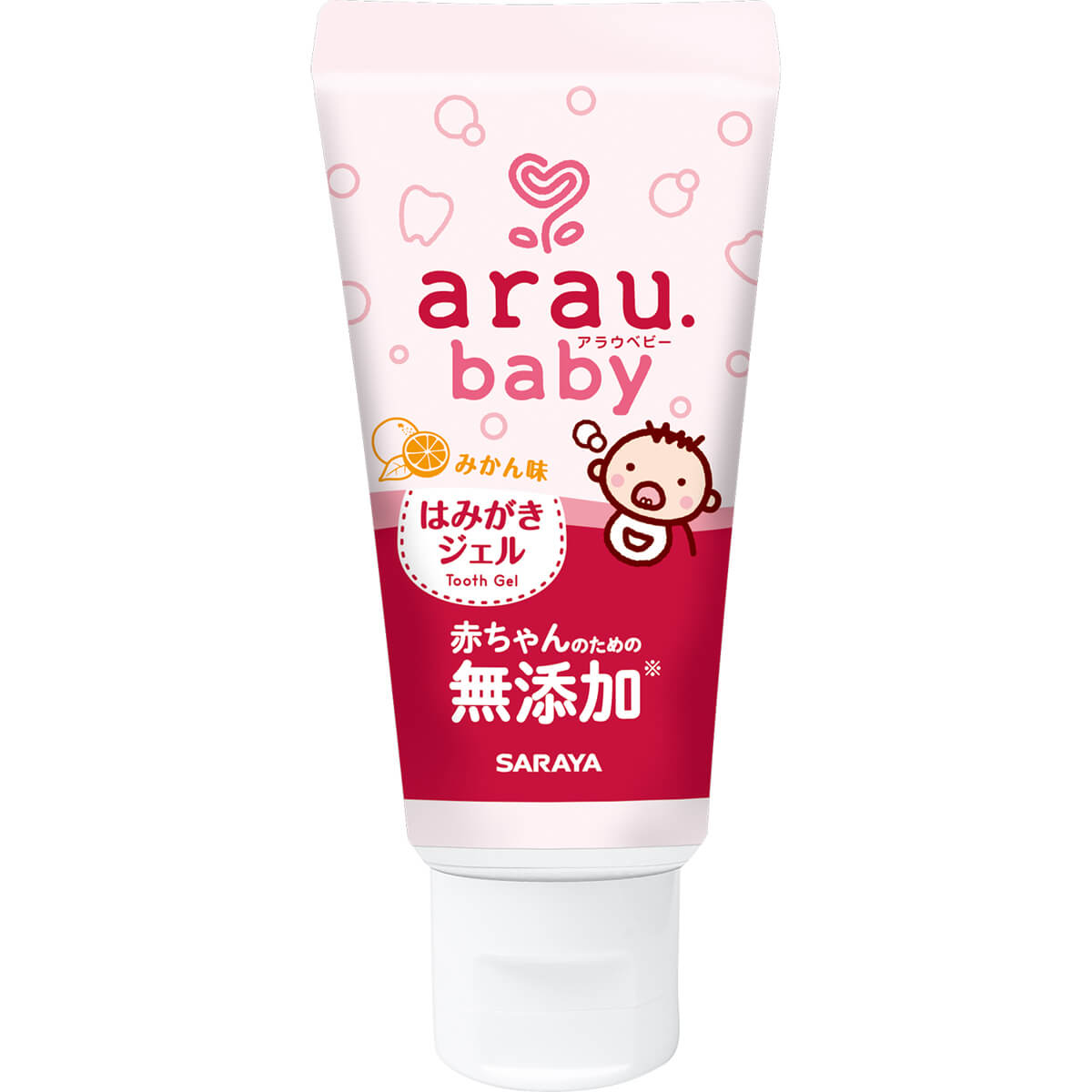 【７２個セット】【１ケース分】 アラウ ベビー はみがきジェル みかん味 35g×７２個セット　１ケース分【正規品】【mor】【ご注文後発送までに2週間前後頂戴する場合がございます】