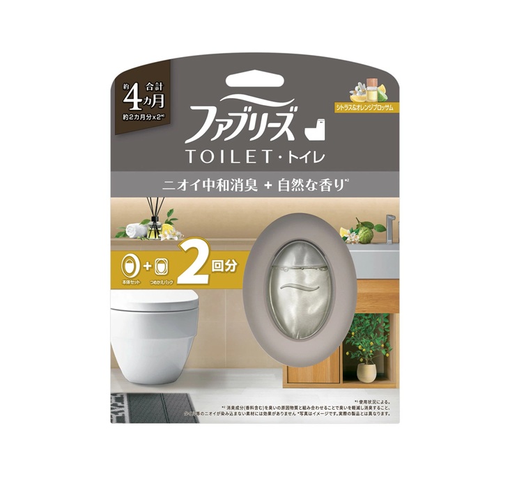 【10個セット】 P&G ファブリーズ トイレ用 シトラス&オレンジブロッサム 本体+つめかえ(1セット)×10個セット【正規品】|ソレイユ店