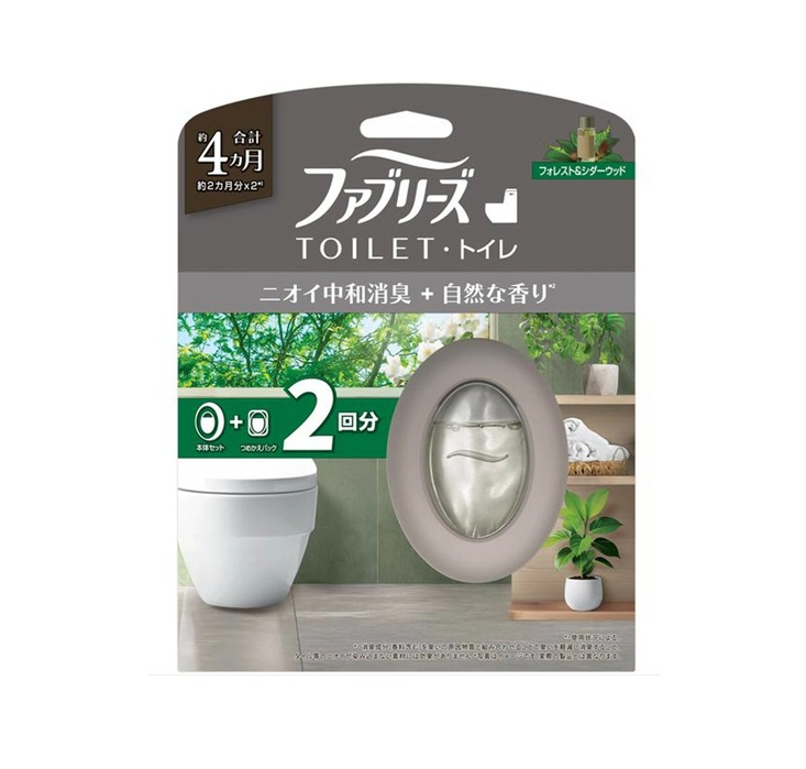 【１２個書き割り】【１容れもの分】 P\u0026G ファブリーズ 室内用便器用 フォレスト\u0026シダーウッド 本体+つめかえ(1書き割り)×１２個書き割り １容れもの分【定め事品】