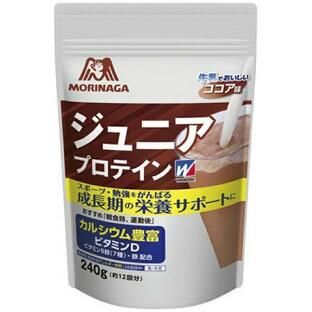 【10個セット】森永 ジュニアプロテイン ココア味 240g×10個セット 【正規品】 ※軽減税率対象品|ソレイユ店