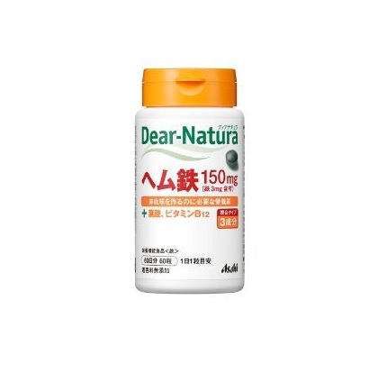 【30個セット】 アサヒ ディアナチュラ ヘム鉄(60粒)×30個セット【正規品】※軽減税率対象品【t-10】|ソレイユ店