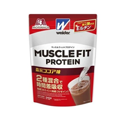 【5個セット】 森永 ウイダー マッスルフィットプロテイン 森永ココア味(340g)×5個セット【正規品】※軽減税率対象品|ソレイユ店
