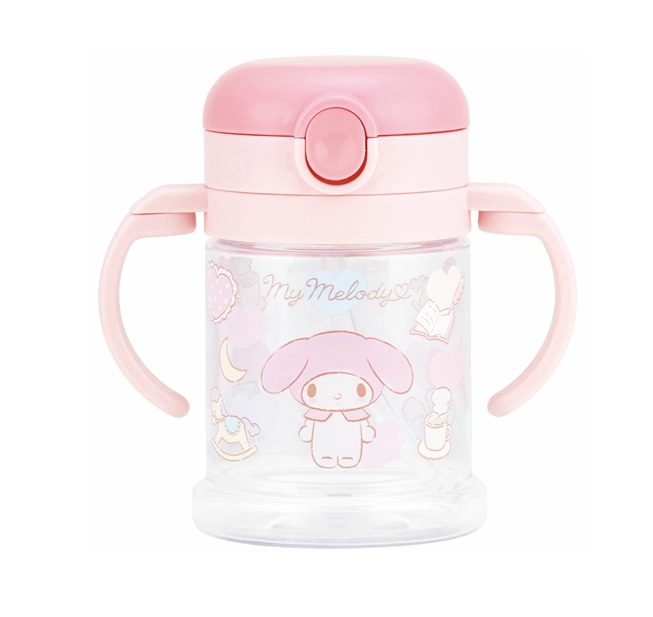 【５個セット】 スケーター 折りたたみ式両手ハンドル付ストローマグ KSHW1N マイメロディ 260ml(1個)×５個セット【正規品】