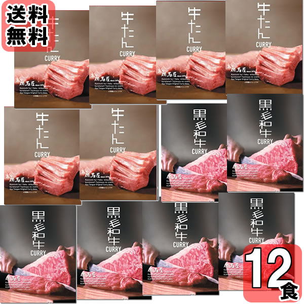 但馬屋 黒毛和牛カレー＆牛たんカレー 各6人前 詰め合わせセット