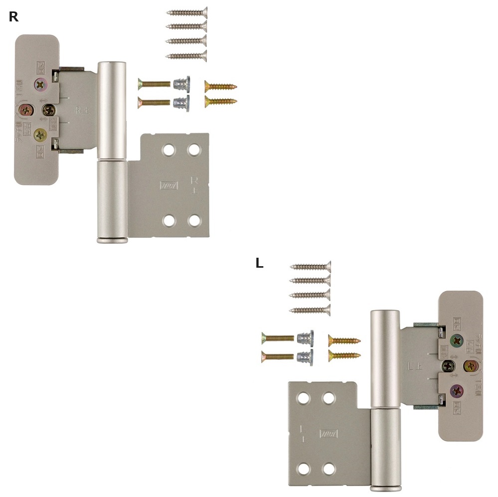 楽天市場】ノダ 蝶番 上用セット 塗装シルバー 1セット入 P-835PS : 住