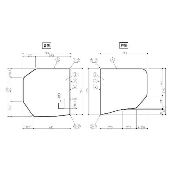 TOTO　風呂ふた 断熱２枚割蓋Ｒワイド浴槽 【AFKKS81088RSAA21W】