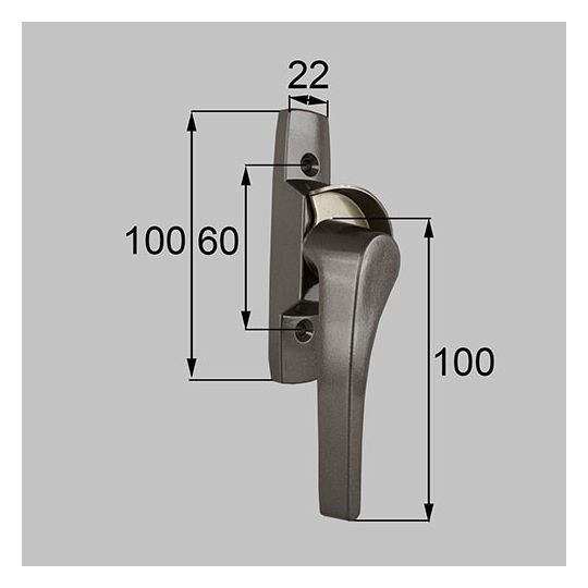 LIXIL(トステム) AT 窓グレモンハンドル(右用)<br>窓(サッシ)部品<br>【PJB259DR】