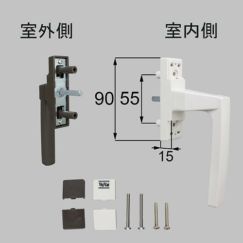 楽天市場】LIXIL(トステム)グレモンハンドル(右用) 窓（サッシ）部品