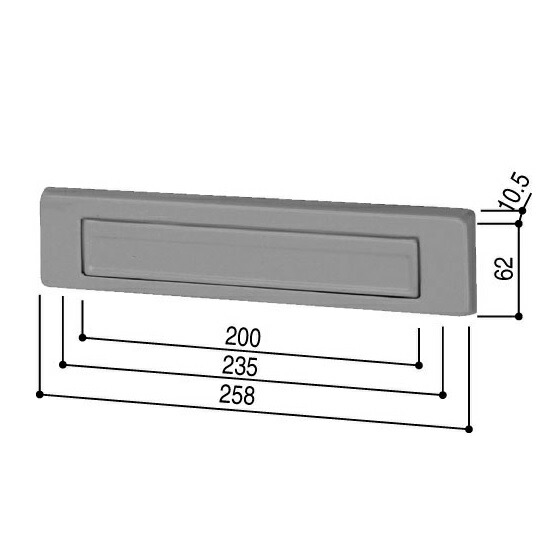 YKK-AP 玄関ドア部材<br>ポスト・郵便受け ポスト口(屋外側) ポスト口(屋外側)<br>【HH3K14297】<br>