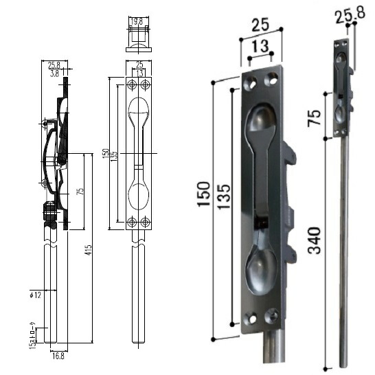 楽天市場 Ykk Ap 玄関ドア部材フランス落し 受け フランス落し Hh2k 建材と住設のshop Sz 楽天市場店